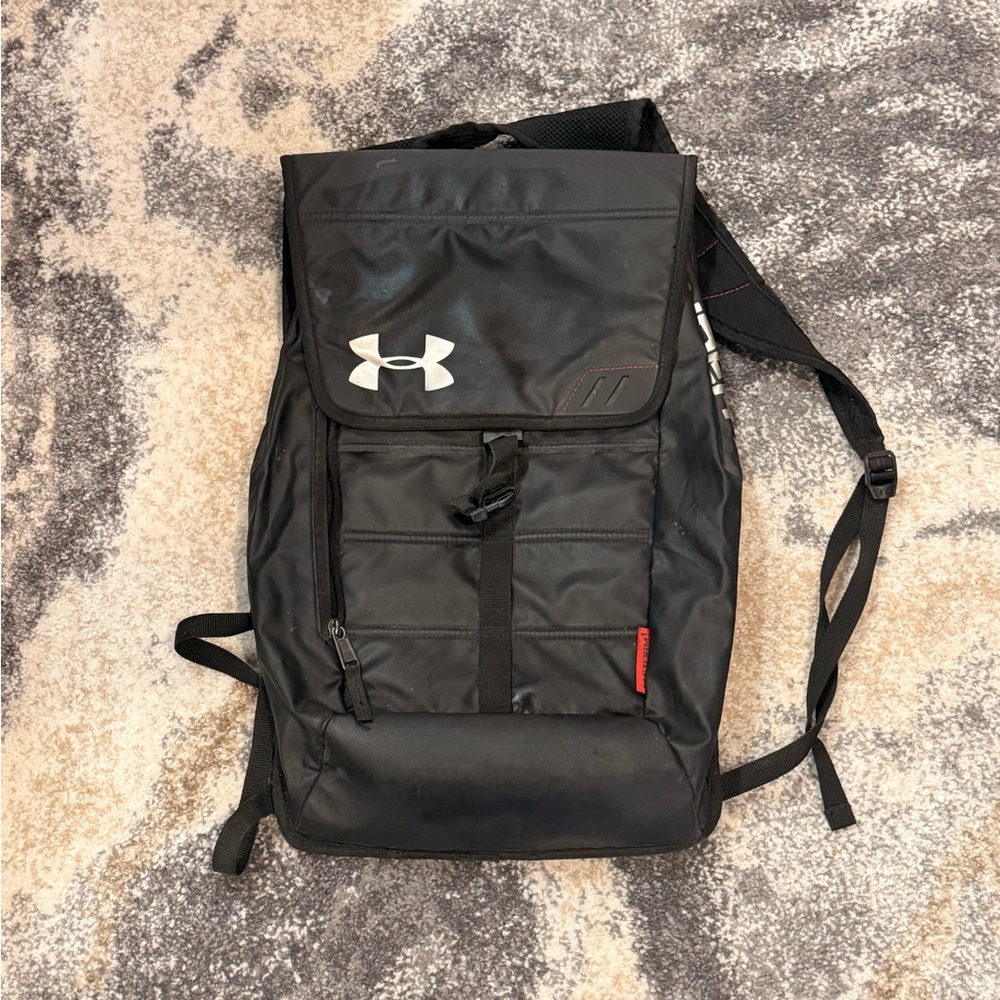 Under Armour Black Backpack with White Logo